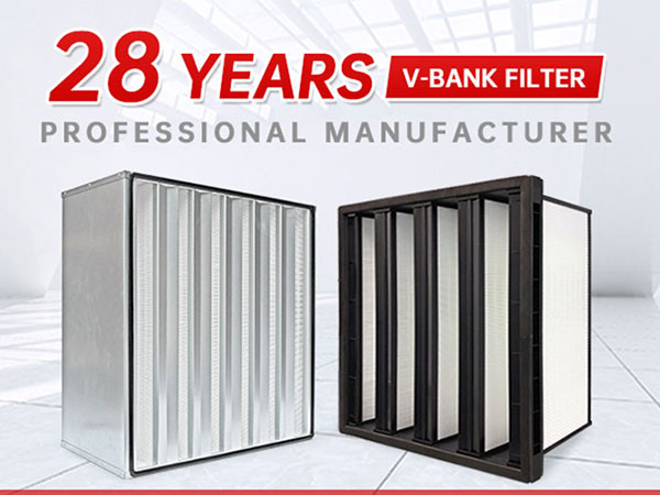 Filtro KLC V-Bank para UAT: Cómo un diseño compacto ofrece eficiencia F7–F9 con menor caída de presión.